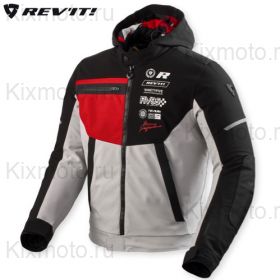 Мотокуртка Revit Haste H2O, серая с красным