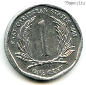 Восточно-Карибские государства 1 цент 2002