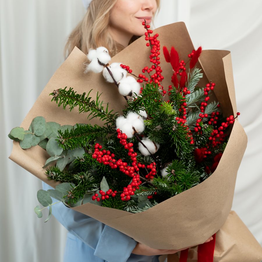 Сборный новогодний букет