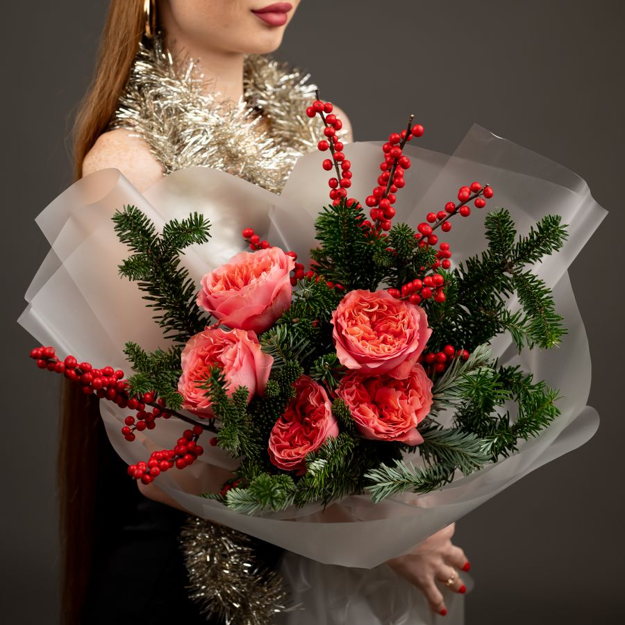 Новогодний букет "Зимний вечер"
