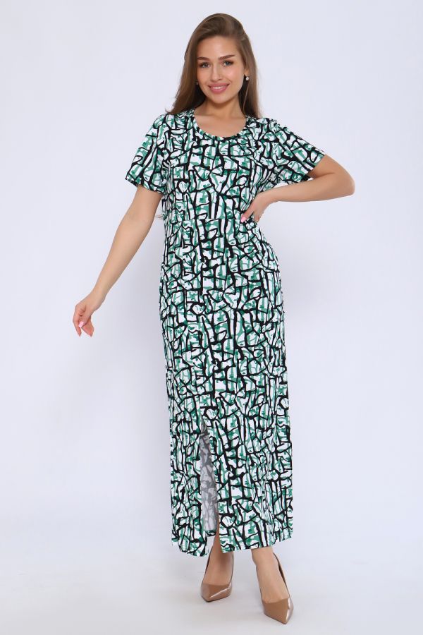 Платье 13194 [черно-зеленый]