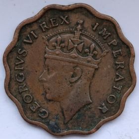 Король Георг VI Король Георг V ½  пиастра Кипр 1943