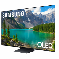 Samsung QE77S90F боковой угол слева QD-OLED телевизор 77 дюймов