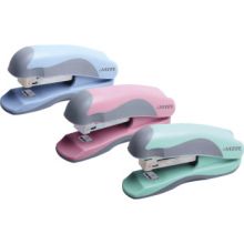 Степлер "deVENTE. Pastel" № 10,  12 листов, пластиковый с каучуковой вставкой, 3 пастельных цвета ассорти