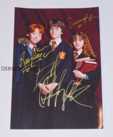 Автографы: Дэниэл Рэдклифф, Руперт Гринт, Эмма Уотсон. "Гарри Поттер"