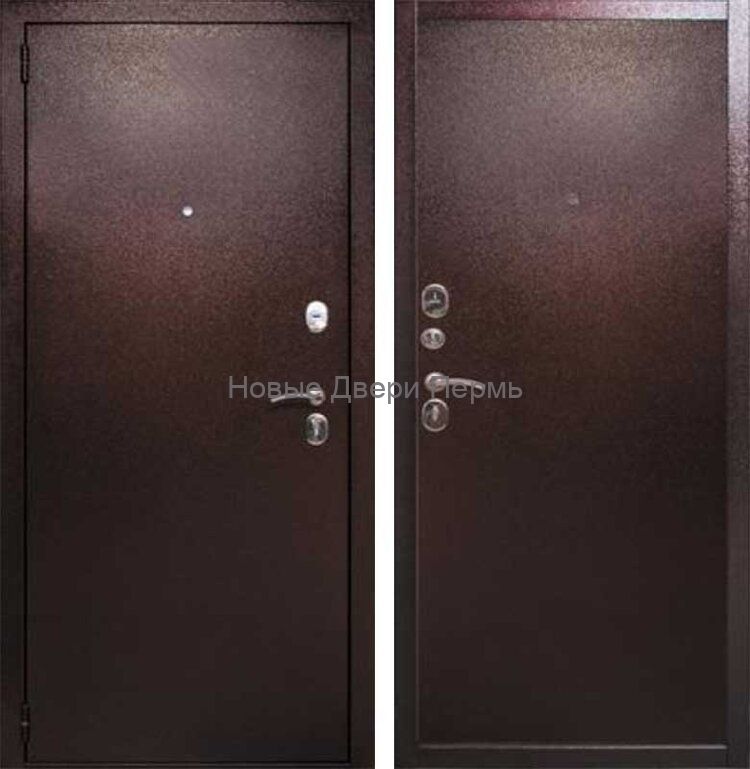 Входная дверь Страж 2К Мет/Мет — Антик медь, 65 мм