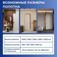 Размеры скрытой двери с кромкой с 4 сторон 2000/2100 золото