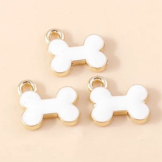 Подвеска (кулон/ шарм) Косточка из металла с эмалью Золото/ Разные цвета эмали (DBSPS-1677)