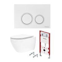 Комплект TECEspring Base, панель смыва с круглыми кнопками унитаз модельK401101/03/04WCR схема 1