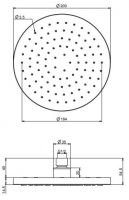 Лейка для верхнего душа Fima - carlo frattini Wellness F2267/2 20х20 схема 2 Лейка для верхнего душа Fima - carlo frattini Wellness F2267/2 20х20 схема 2