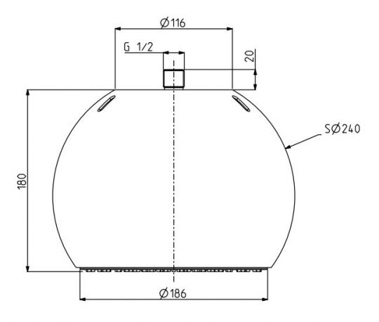Тропический душ Fima - carlo frattini Wellness F2340/1 20х20 схема 2