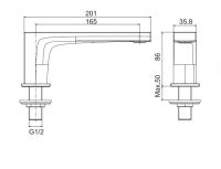 Излив на ванну Fima - carlo frattini F2415 схема 2 Излив на ванну Fima - carlo frattini F2415 схема 2