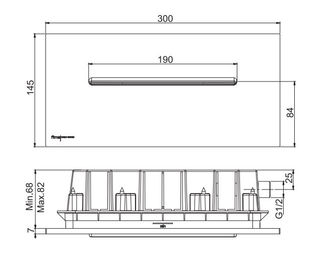 Изображение Верхний каскадный душ Fima - carlo frattini Wellness F2782 30х14,5