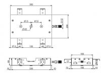 Тропический душ Fima - carlo frattini Wellness F2815 35х20 схема 2 Тропический душ Fima - carlo frattini Wellness F2815 35х20 схема 2