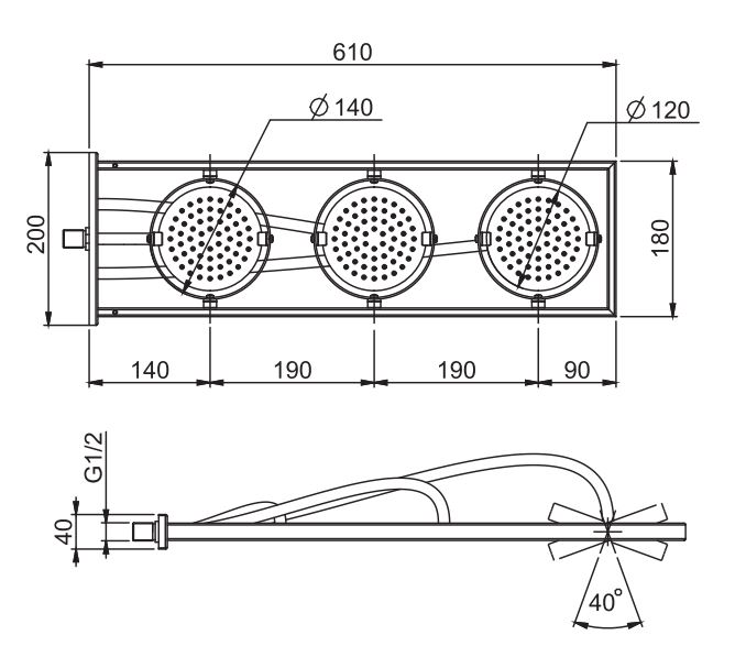 Тропический душ Fima - carlo frattini Wellness F2855 61,1х18