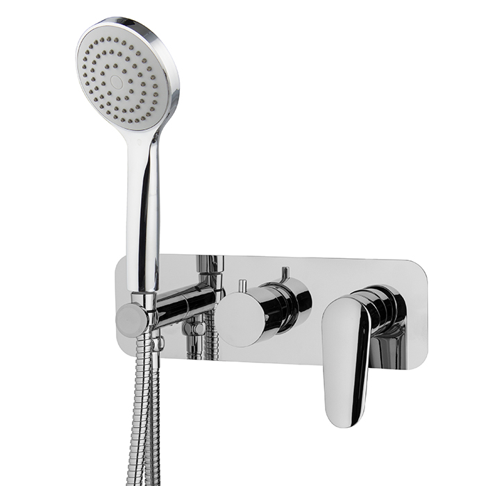 Смеситель с круглой ручной лейкой для душа Fima carlo frattini Spot F3019WX2 ФОТО