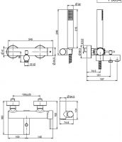 Смеситель для ванны и душа Fima carlo frattini Spillo up F3034 схема 1