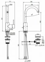 Fima carlo frattini Spillo up смеситель для раковины F3041 схема 2