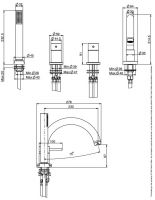 Смеситель для ванны Fima carlo frattini Spillo up F3044N схема 2