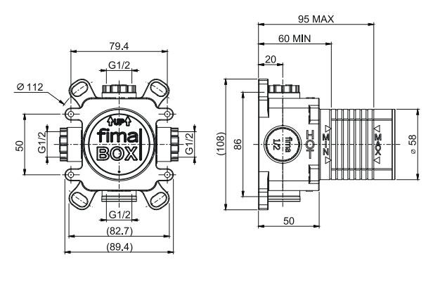 Fima carlo frattini Fimabox внутренняя часть смесителя F3050 ФОТО