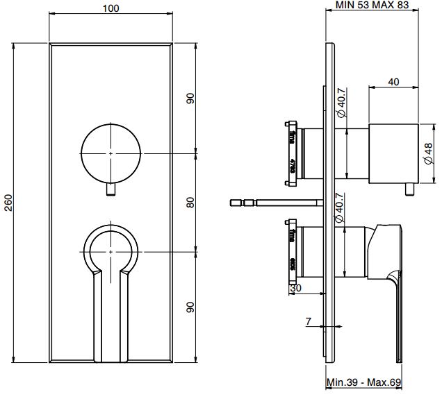 Изображение Fima carlo frattini Mast смеситель для ванны/душа F3139X6