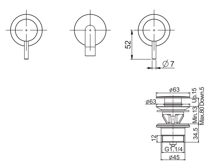 Изображение Смеситель для раковины Fima carlo frattini Spillo up F3161/5