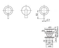 Смеситель для раковины Fima carlo frattini Spillo up F3161L/5 схема 3