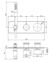 Смеситель для ванны и душа Fima carlo frattini So F3169WX2 схема 2