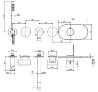 Fima carlo frattini So смеситель для ванны/душа F3179X2 схема 2