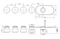 Fima carlo frattini So смеситель для ванны/душа F3183X4 схема 2