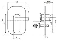 Fima carlo frattini Quad смеситель для ванны/душа F3729X2 схема 1