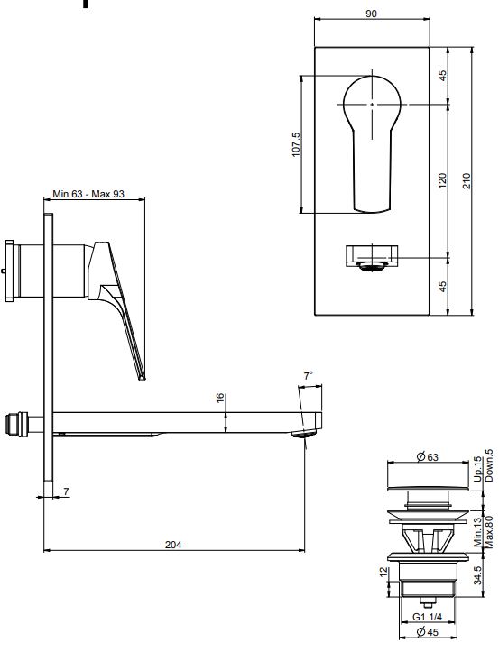 Fima carlo frattini Serie 4 смеситель для раковины F3760VLX5