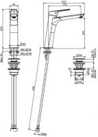 Fima carlo frattini Serie 4 смеситель для раковины F3761L схема 2