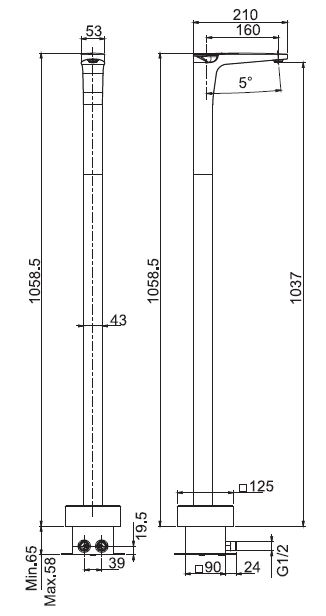 Fima carlo frattini Eclipse смеситель для раковины F3921
