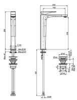 Fima carlo frattini Zeta смеситель для раковины F3961/HN схема 2