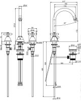 Fima carlo frattini Olivia смеситель для раковины F5001 схема 2