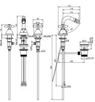 Fima carlo frattini Olivia смеситель для биде F5002 схема 2
