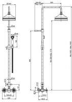 Fima - carlo frattini Olivia стойка душевая с тропическим душем F5005/2 схема 2