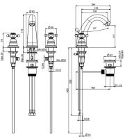 Fima carlo frattini Elizabeth/Epoque смеситель для раковины F5101 схема 2 Fima carlo frattini Elizabeth/Epoque смеситель для раковины F5101 схема 2