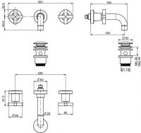 Fima carlo frattini Maxima смеситель для раковины F5321/5 схема 2