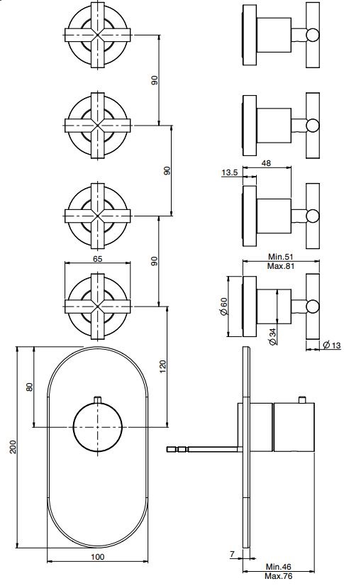 Изображение Fima carlo frattini Fimatherm смеситель для ванны/душа F5333X4