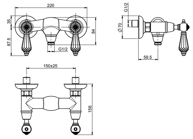 Fima carlo frattini Herend chic смеситель для душа F5405/1