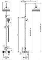 Fima - carlo frattini Herend стойка душевая с тропическим душем F5405/2 схема 2