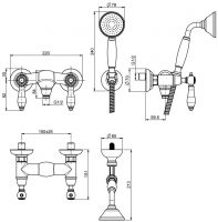Fima carlo frattini Herend смеситель для душа F5405 схема 2