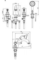 Смеситель для ванны и душа Fima carlo frattini Herend F5414 схема 2