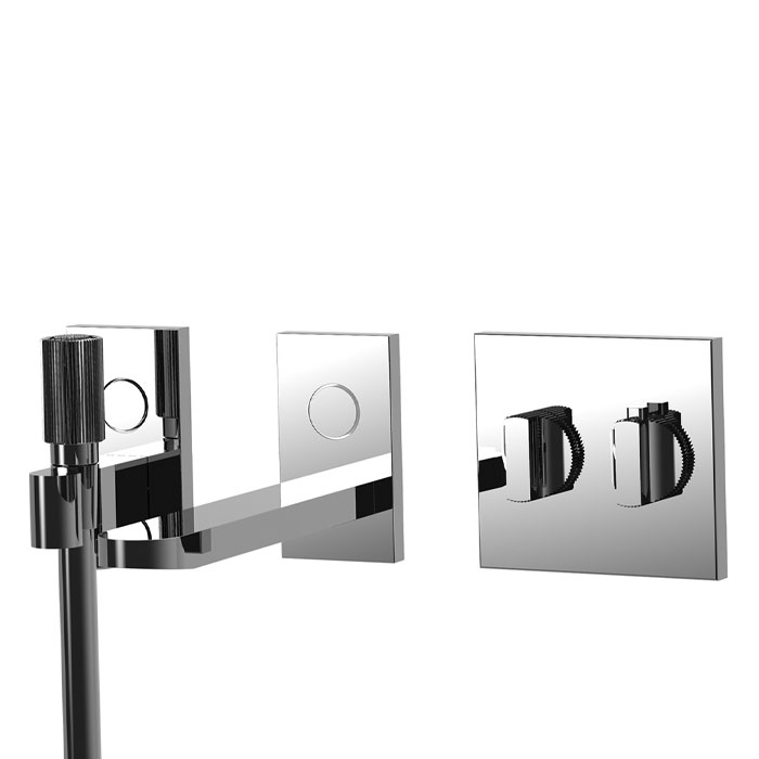 Термостатический смеситель с изливом и ручным душем для ванны Fima carlo frattini Switch F5944 ФОТО