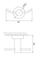 Fima - carlo frattini Spillo Tech Крючок для полотенец F6004/2 схема 2