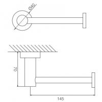 Fima - carlo frattini Rotola держатель для туалетной бумаги F6005/1 схема 2