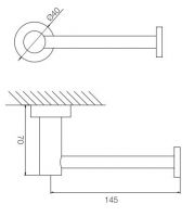 Fima - carlo frattini Spillo Tech держатель для туалетной бумаги F6005T/1 схема 2