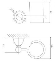 Fima - carlo frattini Style стакан F6043/1 схема 2